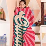 Personlig mångfärgad solstråle skugga namn mjuk kasta filt heminredning födelsedag tillbaka till skolan present till barn