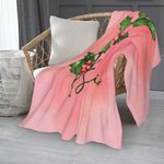 Personalized Birth Flower Soft Throw Blanket with Name Birthday Bachelorette Party Gift for Women