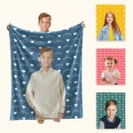 Personalisierte Herz Pattren Name Wort Wolke Foto weichen Wurf Decke Baby Dusche Geburtstag Geschenk für Jungen Mädchen