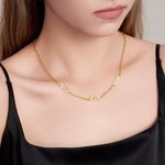 Personalized Minimalist Gothic Old English Nameplate Necklace Family Jewelry Birthday Halloween Gift for Women