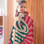 Personlig mångfärgad solstråle skugga namn mjuk kasta filt heminredning födelsedag tillbaka till skolan present till barn