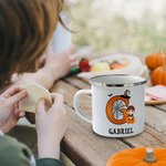 Tasse en émail personnalisée sorcière fantôme personnage de dessin animé Cadeau d'Halloween pour garçons filles