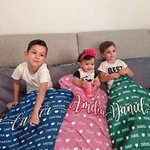 Personalized Heart Icon Multicolor Name Soft Throw Blanket Birthday Christmas Gift for Boys Girls Family