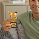 Personalized Greatest of All Time Goat Trophy with Name Desk Decor Birthday Gift for Family Friend Salesperson