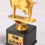 Personalized Greatest of All Time Goat Trophy with Name Desk Decor Birthday Gift for Family Friend Salesperson