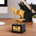 Personalized Greatest of All Time Goat Trophy with Name Desk Decor Birthday Gift for Family Friend Salesperson