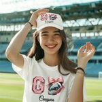 Personalized Go Disco Sport Ball Coquette Bow Lorryer Hat Mesh Baseball Cap with Adjustable Snapback and Name Birthday Gift for Women Girls