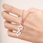 Henkilökohtainen 1-3 Tassut kaulakoru kaiverrettu nimet syntymäpäivä muistolahja koira kissa rakastaja