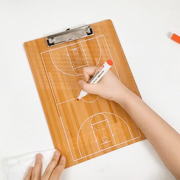 Personalised Acrylic Basketball Court Dry Erase Clipboard with Name Basketball Club Team Gift for Basketball Lover Coach