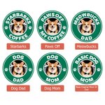 Personalized Colourful Floral Starbarks Logo Design 20oz Skinny Tumbler with Photo Name and Straw Birthday Gift for Dog Cat Mom and Dad