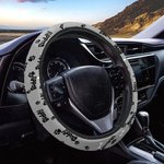 Personalised Multicolor Dog Paw Bone Design Anti-Slip Car Steering Wheel Cover with Name Car Accessories Birthday Gift for Pet Lover