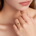 Anello dell'umore personalizzato Mystery regolabile con pietra di compleanno, regalo di Natale e festa della mamma per le donne.