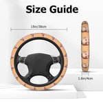 Personalised Funny Multicolor Dog Cat Face Photo Anti-slip Elastic Steering Wheel Cover Birthday Gift for Family Friend