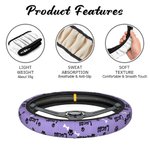 Personalised Multicolor Dog Paw Bone Design Anti-Slip Car Steering Wheel Cover with Name Car Accessories Birthday Gift for Pet Lover