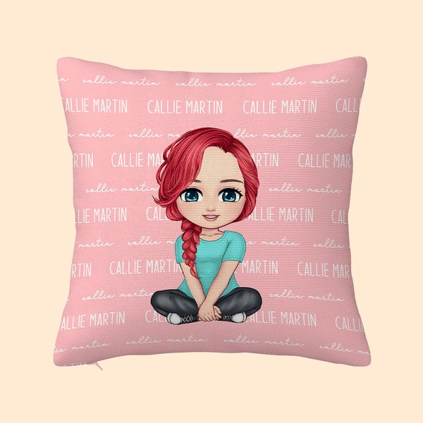 Personalizado multicolor lindo personaje de dibujos animados suave almohada cubierta con el nombre Sofá Decoración Cumpleaños Navidad Regalo para Niño