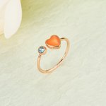 Anello dell'umore personalizzato Mystery regolabile con pietra di compleanno, regalo di Natale e festa della mamma per le donne.