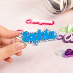 Personalised Multicolor Glitter Raised Letter Tumbler Name Plate Tag Accessories for Stanley Cup Birthday Gift for Women Sports Lovers