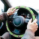 Personalised Funny Multicolor Dog Cat Face Photo Anti-slip Elastic Steering Wheel Cover Birthday Gift for Family Friend