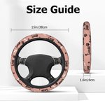 Personalised Multicolor Dog Paw Bone Design Anti-Slip Car Steering Wheel Cover with Name Car Accessories Birthday Gift for Pet Lover