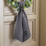 Personalised Embroidery Monogram Wreath 100% Cotton Ribbon Decor Wedding Housewarming Gift for Friend Family