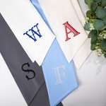 Personalised Embroidery Monogram Wreath 100% Cotton Ribbon Decor Wedding Housewarming Gift for Friend Family