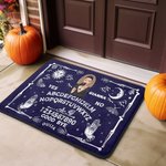 Personalized Ouija Board Witch Design Non-Slip Doormat with Name Halloween Home Decor Gift for Family