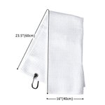 Gepersonaliseerde kleurrijke mannelijke vrouwelijke cartoonfiguren sneldrogende wafelhanddoek met naam golfbaan sportaccessoires cadeau voor golfliefhebbers