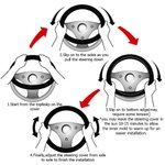 Personalised Funny Multicolor Dog Cat Face Photo Anti-slip Elastic Steering Wheel Cover Birthday Gift for Family Friend