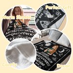 Couverture Multicolore Personnalisée avec Nom et Sorcière Design Plaque Ouija Décoration à la Maison Cadeau Halloween pour Famille