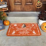 Personalized Ouija Board Witch Design Non-Slip Doormat with Name Halloween Home Decor Gift for Family