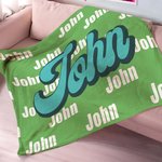 Coperta personalizzata Multicolore Cuore Nuvola di Parole Ombra Nome Morbida Coperta da lancio Home Decor Regalo di compleanno per bambini Ragazze