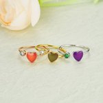 Anello dell'umore personalizzato Mystery regolabile con pietra di compleanno, regalo di Natale e festa della mamma per le donne.