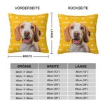 Personalisierter Niedlicher Pfote Haustierfoto Kissenbezug mit Namen Hausdeko Geburtstagsgeschenk für Tierliebhaber
