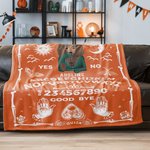 Couverture Multicolore Personnalisée avec Nom et Sorcière Design Plaque Ouija Décoration à la Maison Cadeau Halloween pour Famille