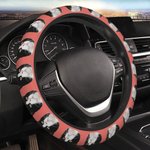 Personalised Funny Multicolor Dog Cat Face Photo Anti-slip Elastic Steering Wheel Cover Birthday Gift for Family Friend