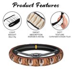 Personalised Funny Multicolor Dog Cat Face Photo Anti-slip Elastic Steering Wheel Cover Birthday Gift for Family Friend