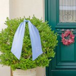 Personalised Embroidery Monogram Wreath 100% Cotton Ribbon Decor Wedding Housewarming Gift for Friend Family