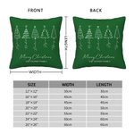 Línea personalizada Árbol de Navidad Funda de almohada con 1-8 nombres y texto Festival Decoración del hogar Regalo de Navidad para la familia