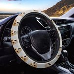 Personalised Funny Multicolor Dog Cat Face Photo Anti-slip Elastic Steering Wheel Cover Birthday Gift for Family Friend