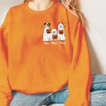 Sweatshirt Personnalisé avec 1-4 Noms et Chiens de Fantômes My Dog Is My Boo Cadeau Halloween Vacances pour Amoureux de Chien