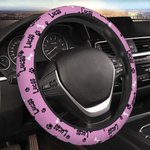 Personalised Multicolor Dog Paw Bone Design Anti-Slip Car Steering Wheel Cover with Name Car Accessories Birthday Gift for Pet Lover