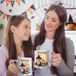 Taza personalizada Bruja Vampiro Murciélago con 1-6 Nombres Regalo de Halloween para Mujeres Niñas Niños