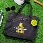 Personalised Basketball Football Large Tote Bag with Name Birthday Christmas Gift for Sports Lover