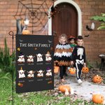 Personnalisé 1 - 8 Highland Cow Ghost Design Garden Flag with Name Halloween Yard Garden Decor Gift for Family