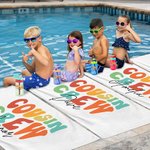 Personalised Cousin Crew 16oz Name Water Bottle with Straw and Spill-Proof Lid Kids Party Favor Gift for Boys Girls