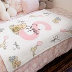 Personalized Soft Classic Winnie the Pooh Throw Blanket with Name and Initial Baby Shower Receiving Gift for Newborns