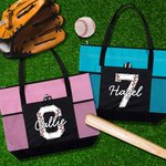 Personalised Basketball Football Large Tote Bag with Name Birthday Christmas Gift for Sports Lover