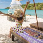 Personalised Quick Dry Striped Cartoon Characters Oversized Beach Towel with Name Birthday Summer Travel Essential Gift for Family Friends