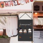 Personnalisé 1 - 8 Highland Cow Ghost Design Garden Flag with Name Halloween Yard Garden Decor Gift for Family