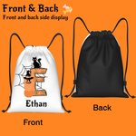 Sac à bonbons personnalisé avec initiale et nom pour Halloween Sorcière Citrouille Cadeau pour les enfants